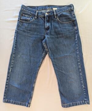 Vintage Hong Kong Levi's Capri Jeans Juniors 9 Blue Med Wash High Rise Denim